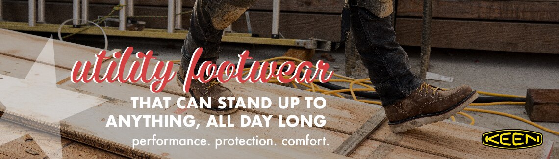UTILITY FOOTWEAR THAT CAN STAND UP TO ANYTHING,ALL DAY LONG.